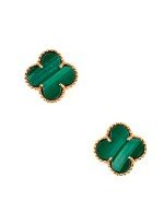 Серьги из золота c малахитом