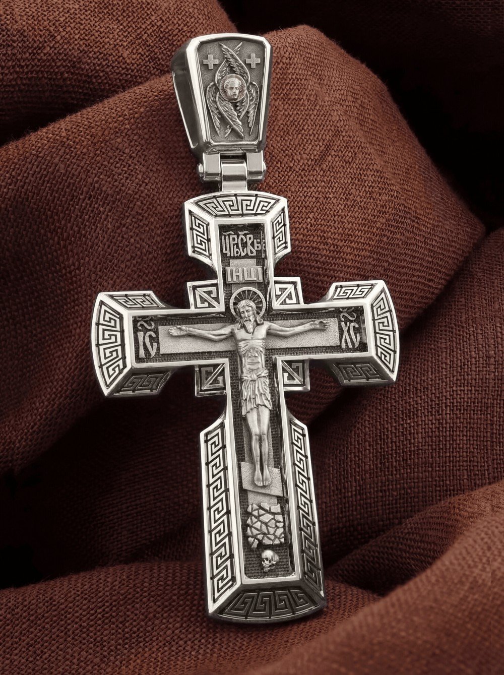 Крест из белого золота