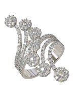 Кольцо из белого золота c бриллиантами