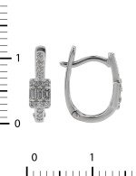 Серьги из белого золота c бриллиантами