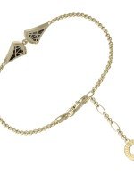 Браслет из лимонного золота c ониксом и перламутром