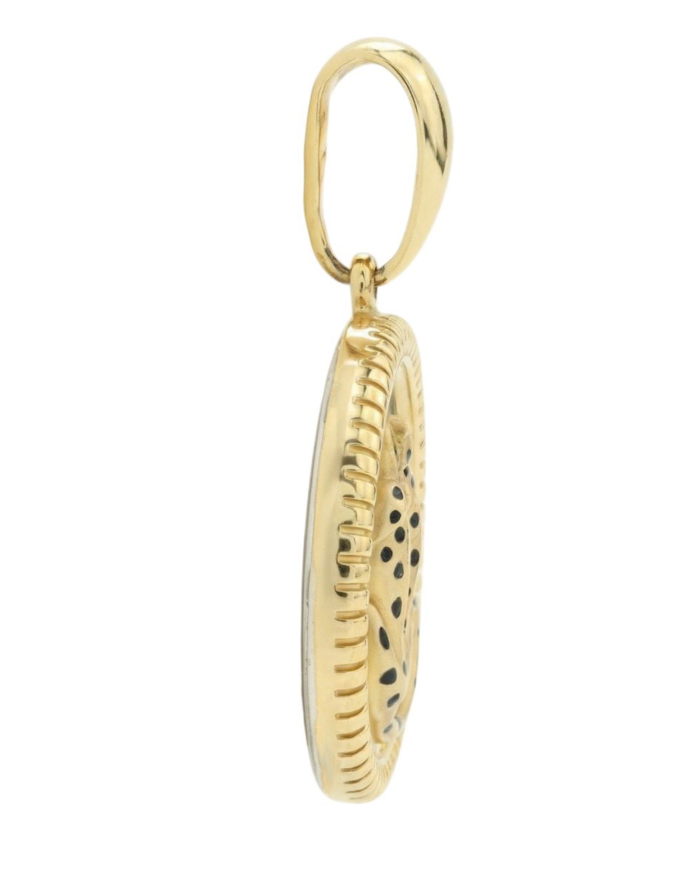 Подвеска из лимонного золота c эмалью