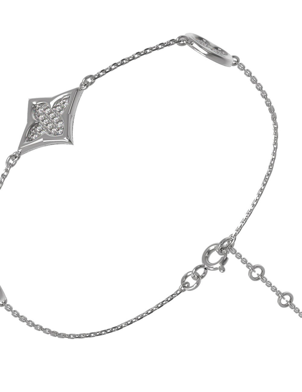 Браслет из белого золота c бриллиантами