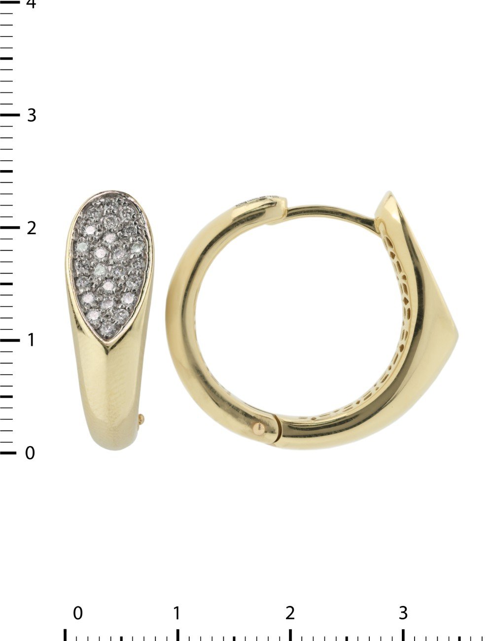 Серьги из лимонного золота c бриллиантами