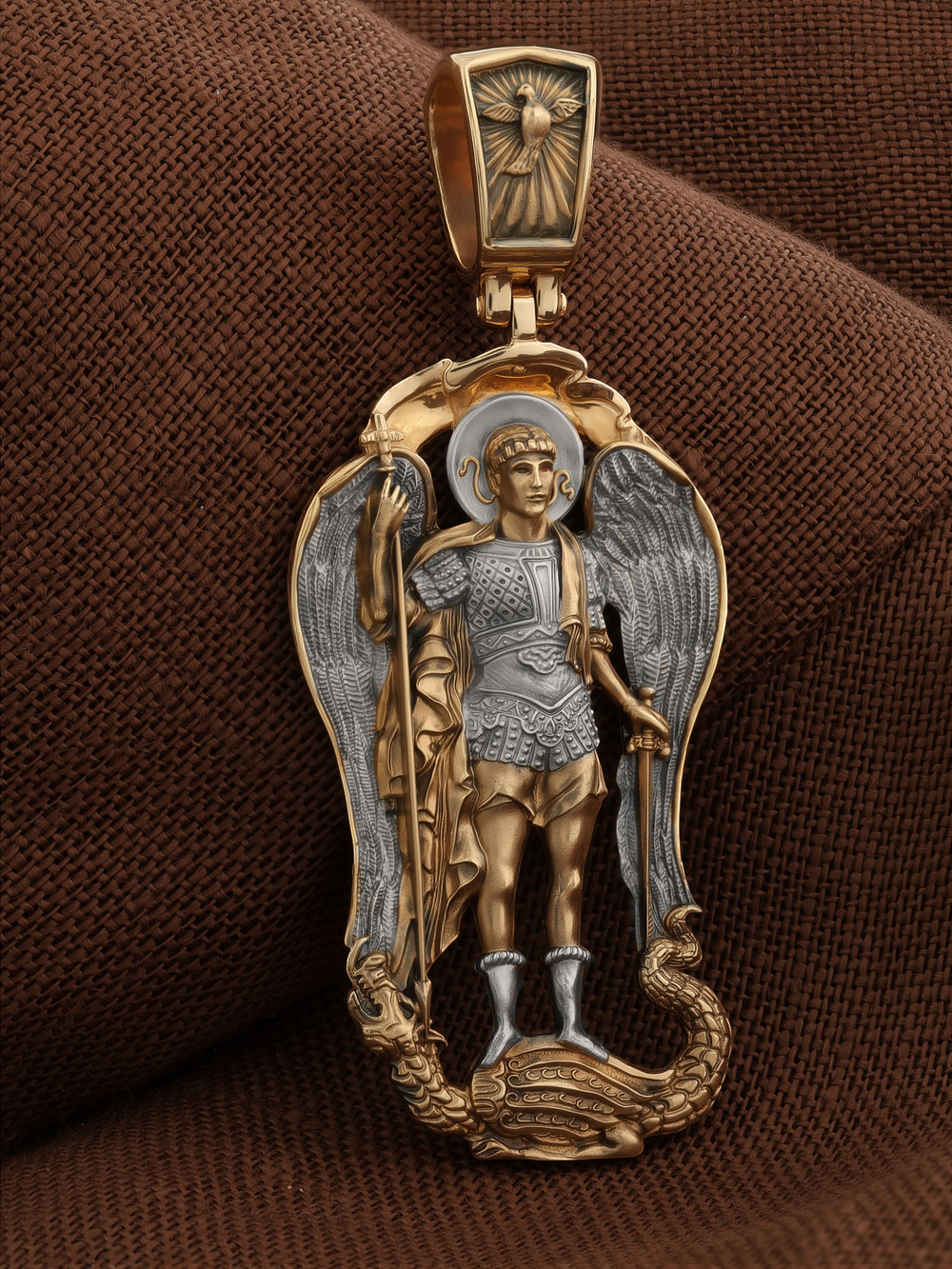 Нательная икона из красного золота 585 пробы