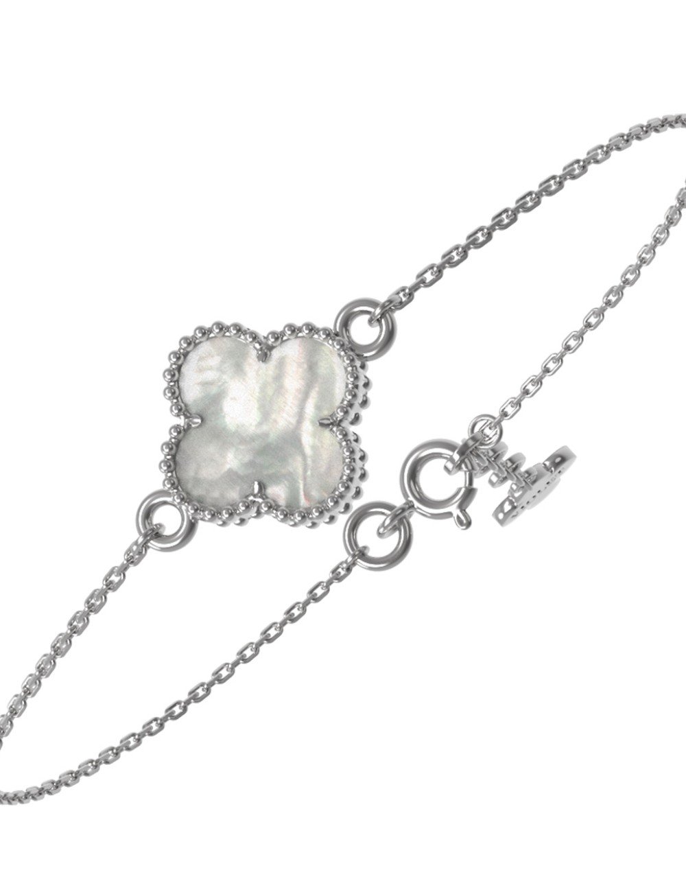 Браслет из белого золота c перламутром