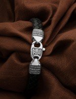 Браслет из белого золота c шнурком