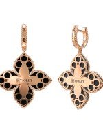 Серьги из золота c бриллиантами и ониксом