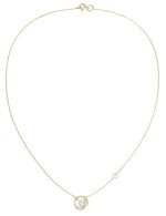 Колье из лимонного золота c бриллиантами и перламутром