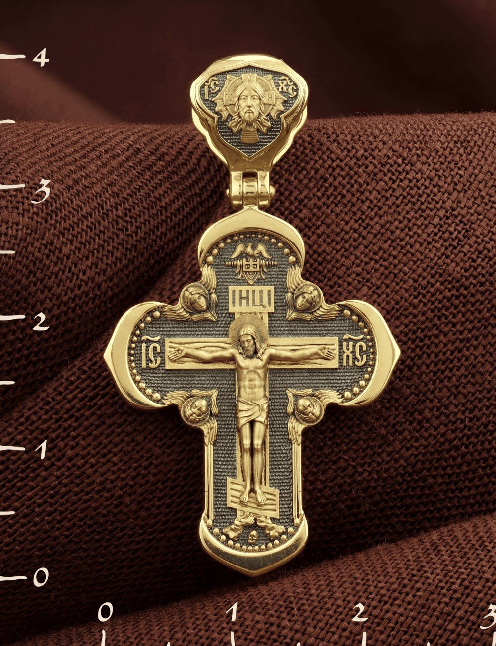 Крест из лимонного золота