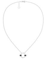 Колье из белого золота c бриллиантами и ониксом