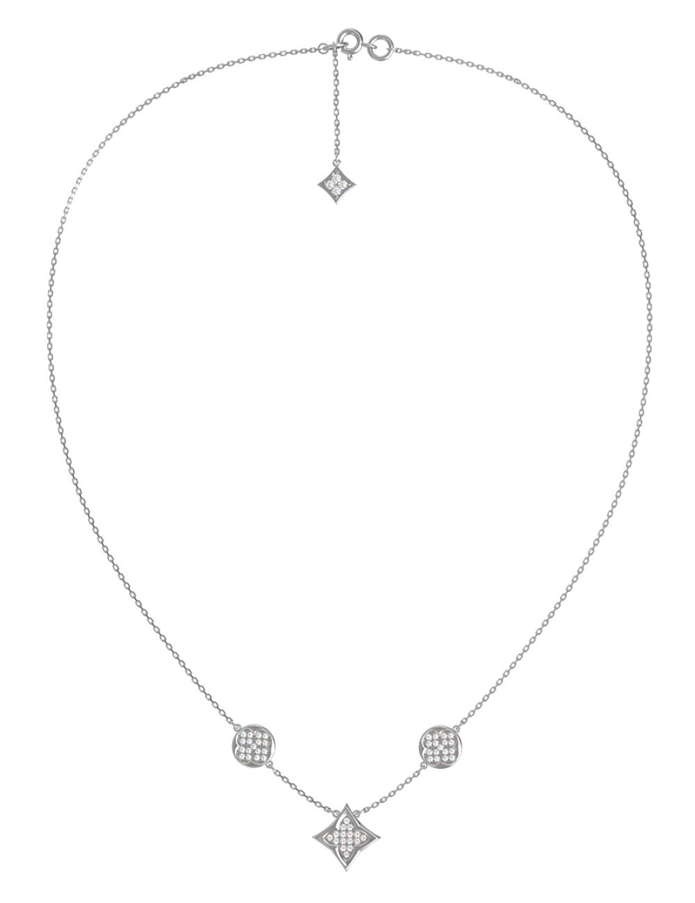 Колье из белого золота c бриллиантами