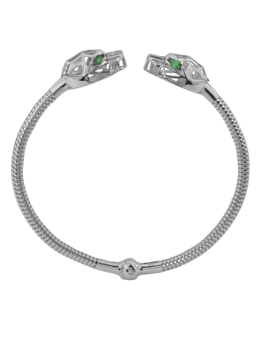 Браслет из белого золота c изумрудом