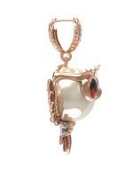 Подвеска из золота c эмалью и жемчугом