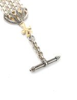 Браслет из серебра и золота c рубином