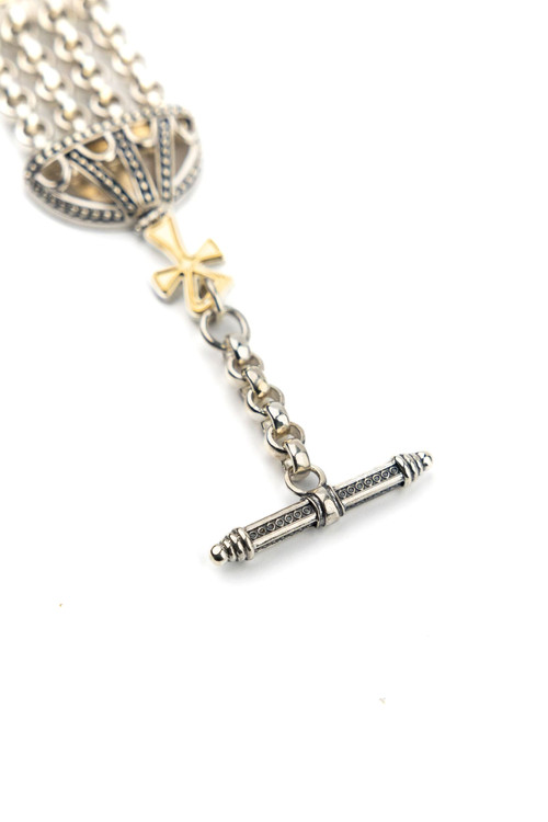 Браслет из серебра 925 пробы и золота 750 пробы c рубином