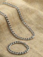 Цепь из серебра c рубином