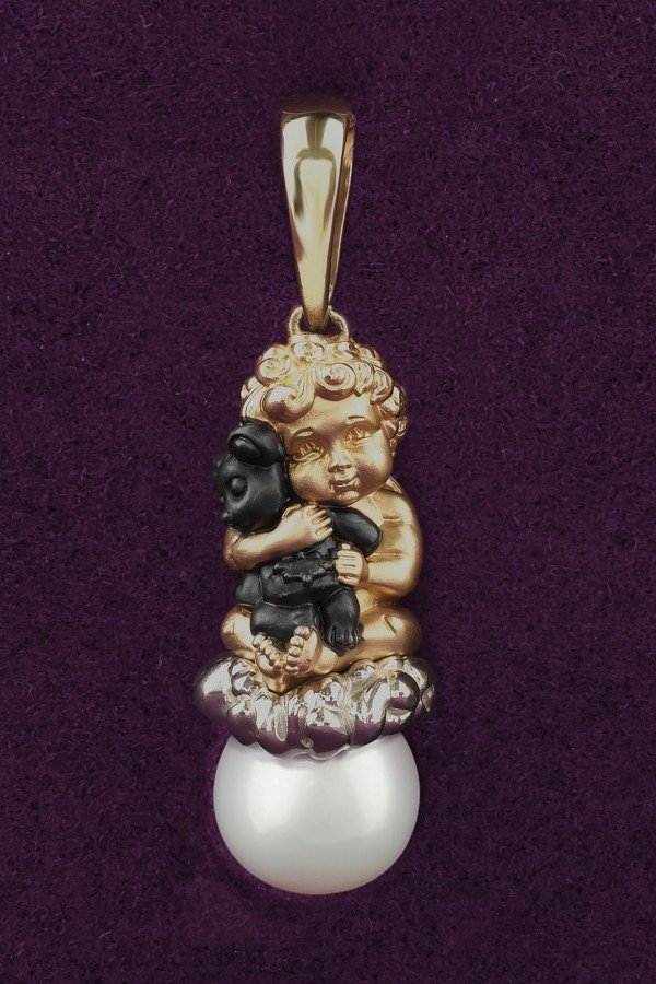 Подвеска из золота c жемчугом