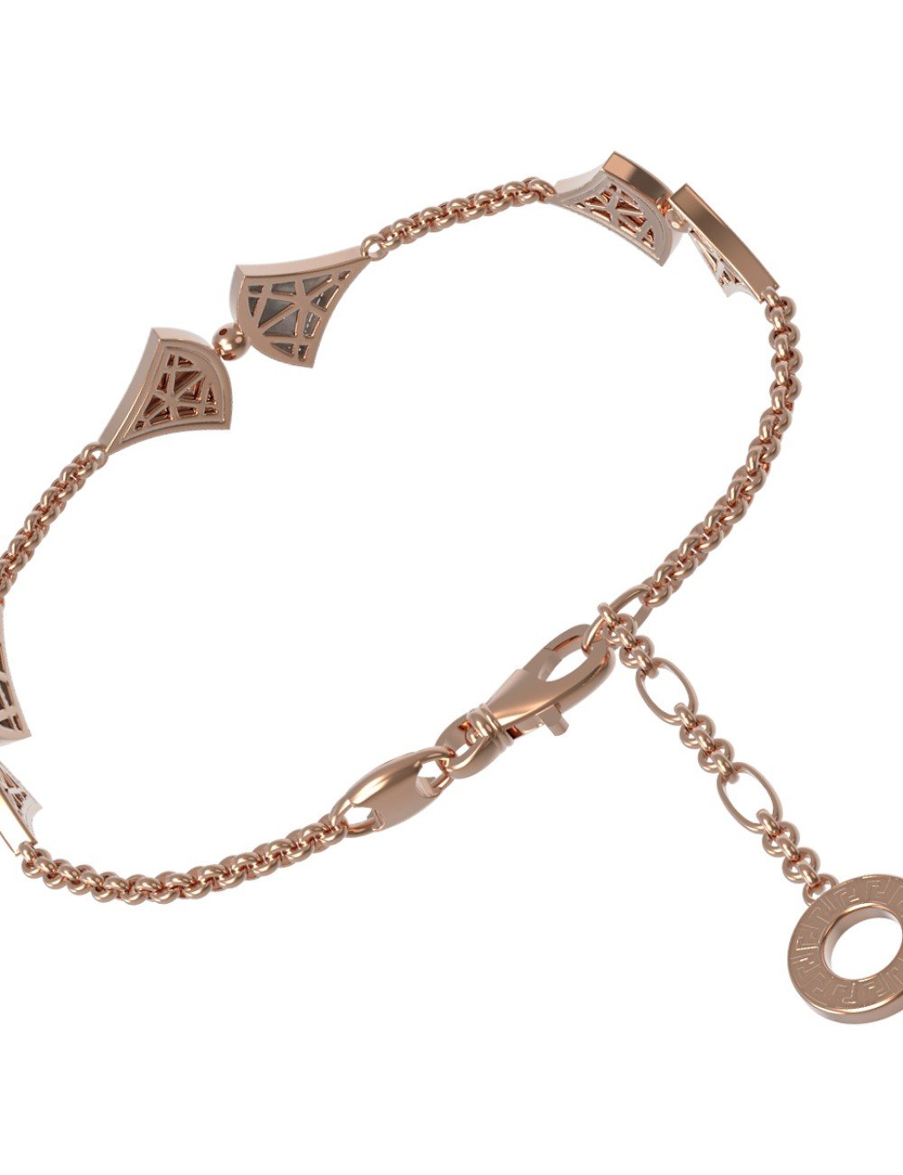 Браслет из золота c бриллиантами и перламутром