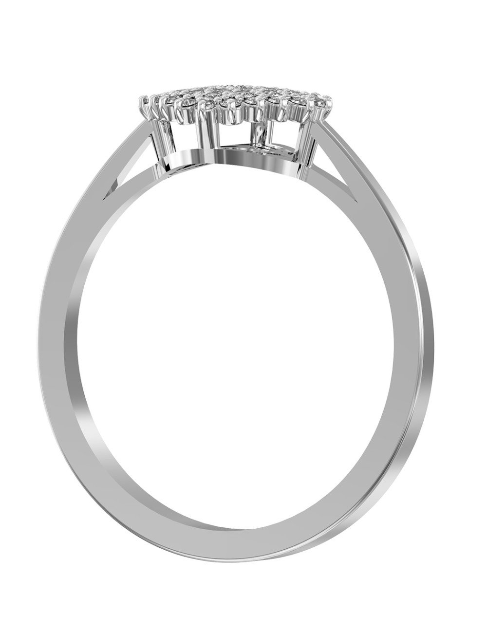 Кольцо из белого золота c бриллиантами