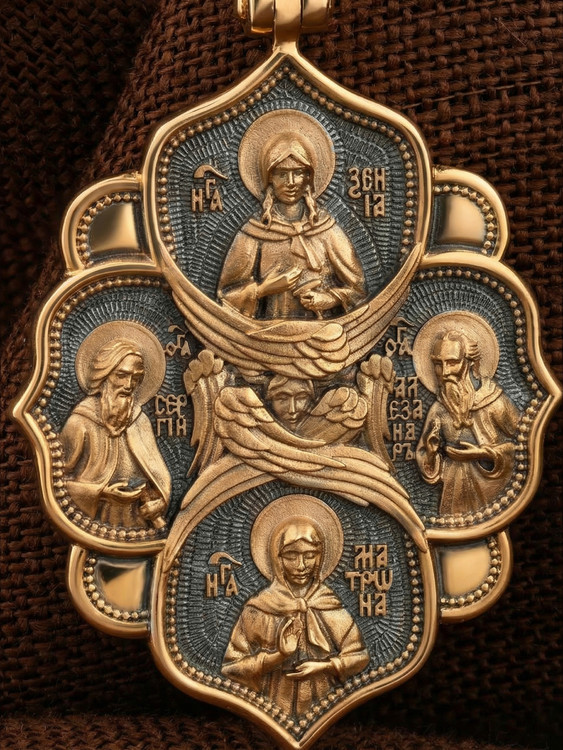 Нательная икона из красного золота 585 пробы