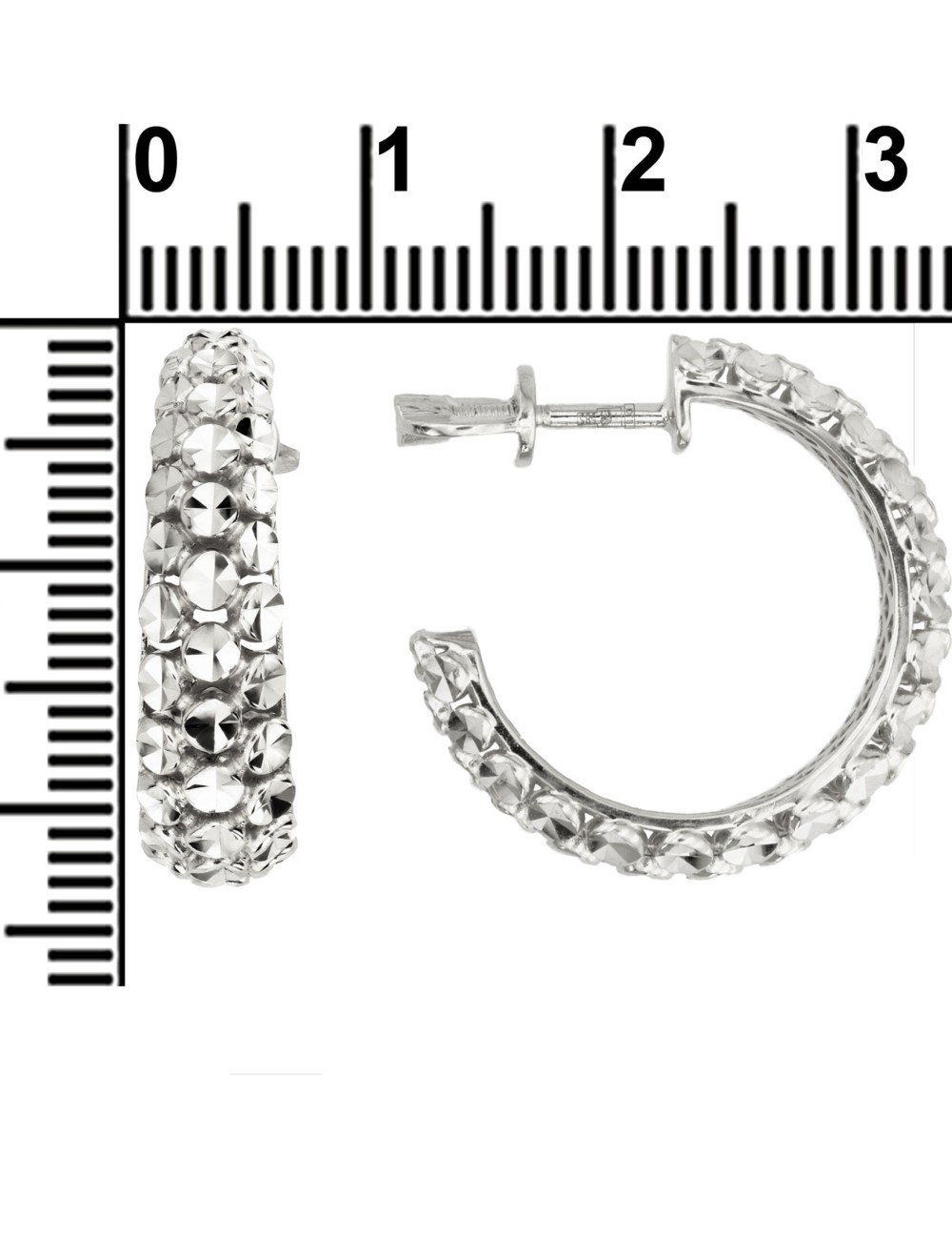 Серьги из белого золота 585 пробы