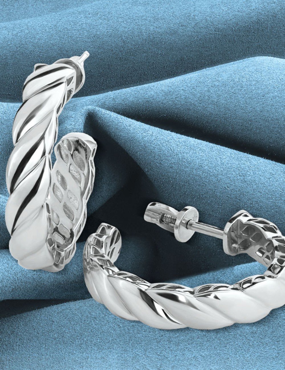Серьги из белого золота 585 пробы