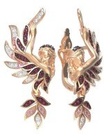 Серьги из золота c фианитом