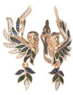 Серьги из золота c фианитом