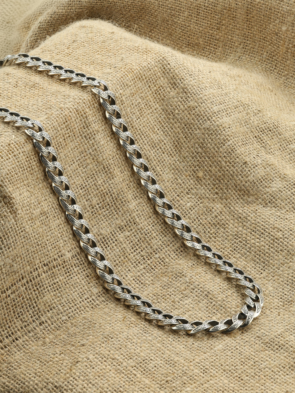 Цепь из серебра 925 пробы c рубином