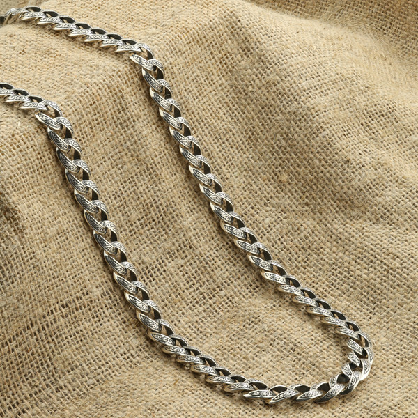 Цепь из серебра 925 пробы c рубином