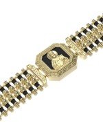 Браслет из лимонного золота c ониксом