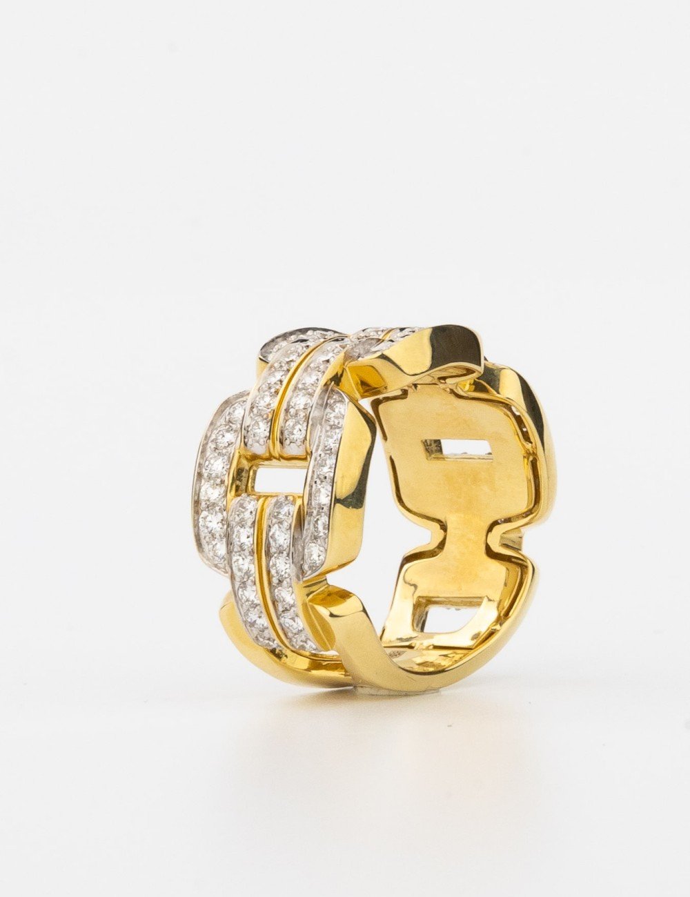 Кольцо из лимонного золота c бриллиантами