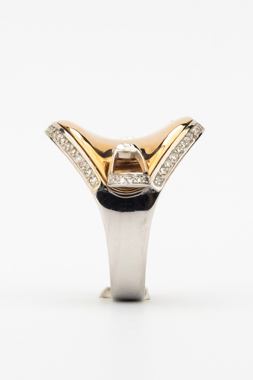 Кольцо из белого золота 585 пробы c бриллиантами