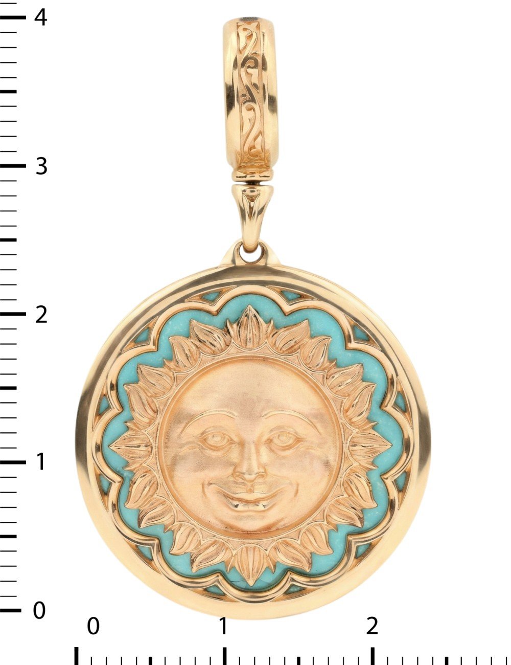 Подвеска из золота c бирюзой