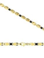 Цепь из лимонного золота c ониксом