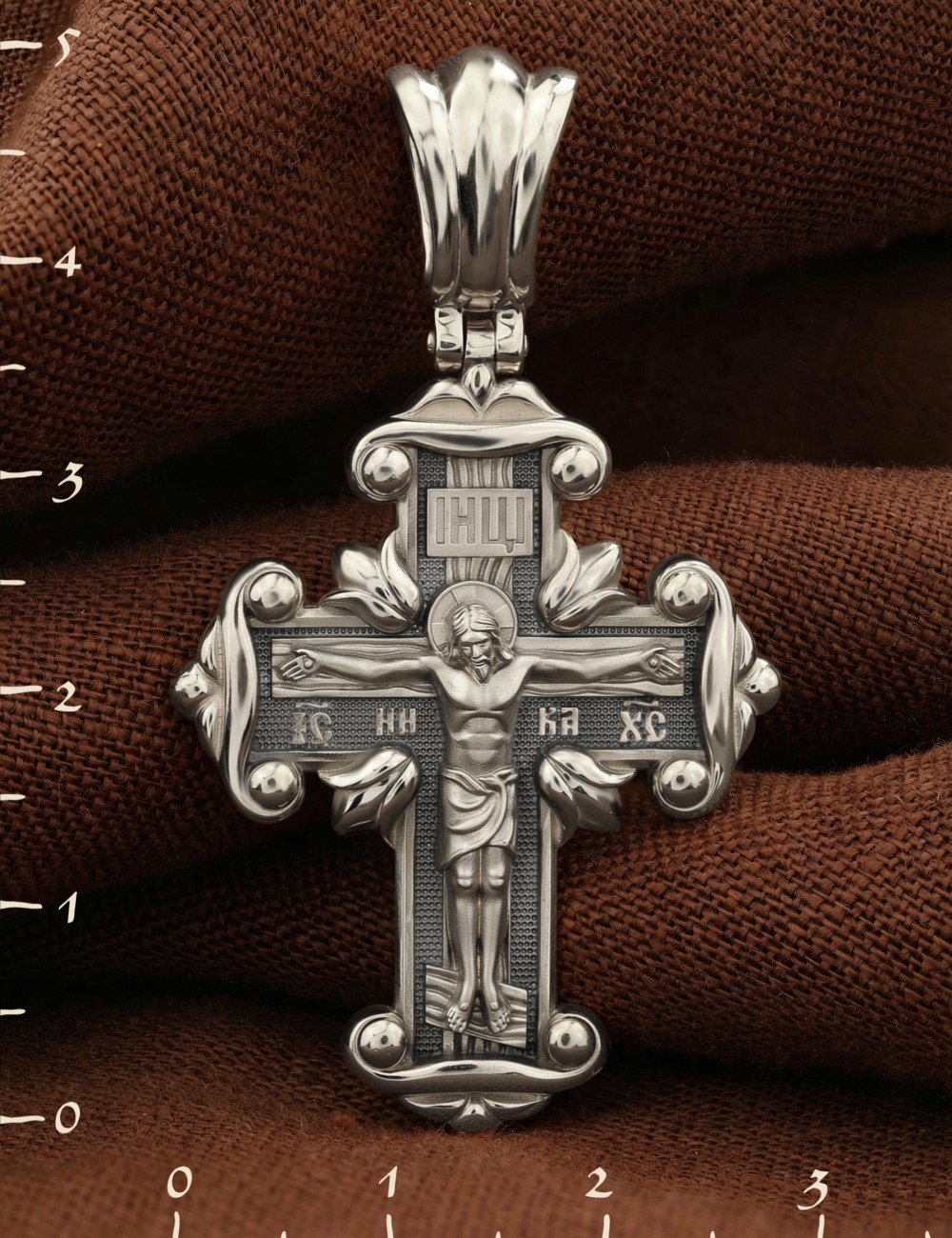 Крест из белого золота