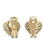 Серьги из лимонного золота c бриллиантами и перламутром