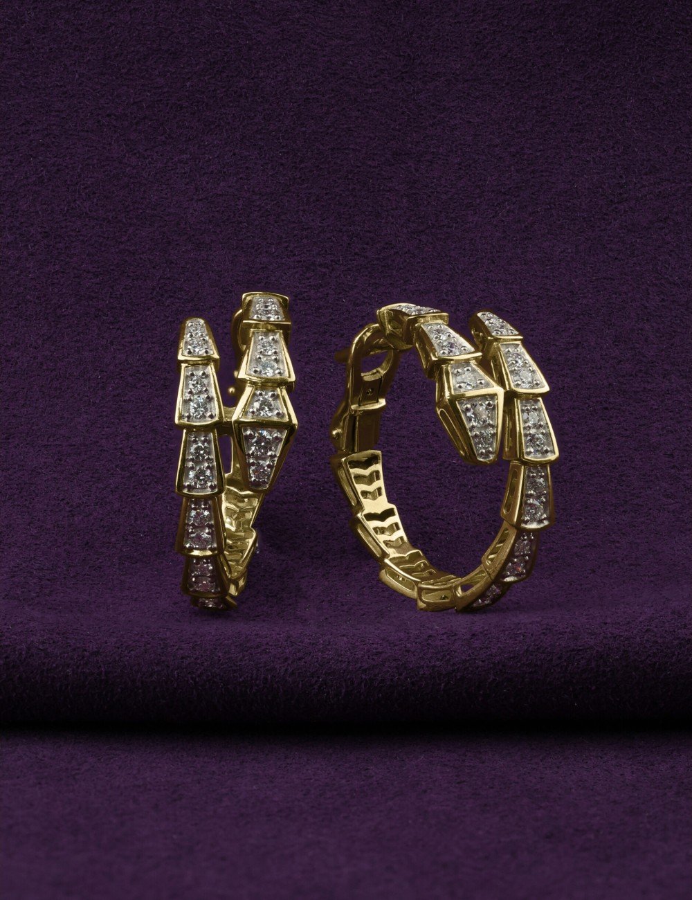 Серьги из лимонного золота c бриллиантами