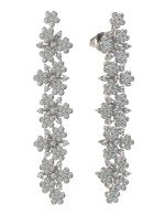 Серьги из белого золота c бриллиантами