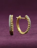 Серьги из лимонного золота c бриллиантами