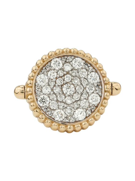 Кольцо из лимонного золота 585 пробы c бриллиантами