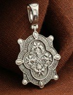 Образок из белого золота c бриллиантами