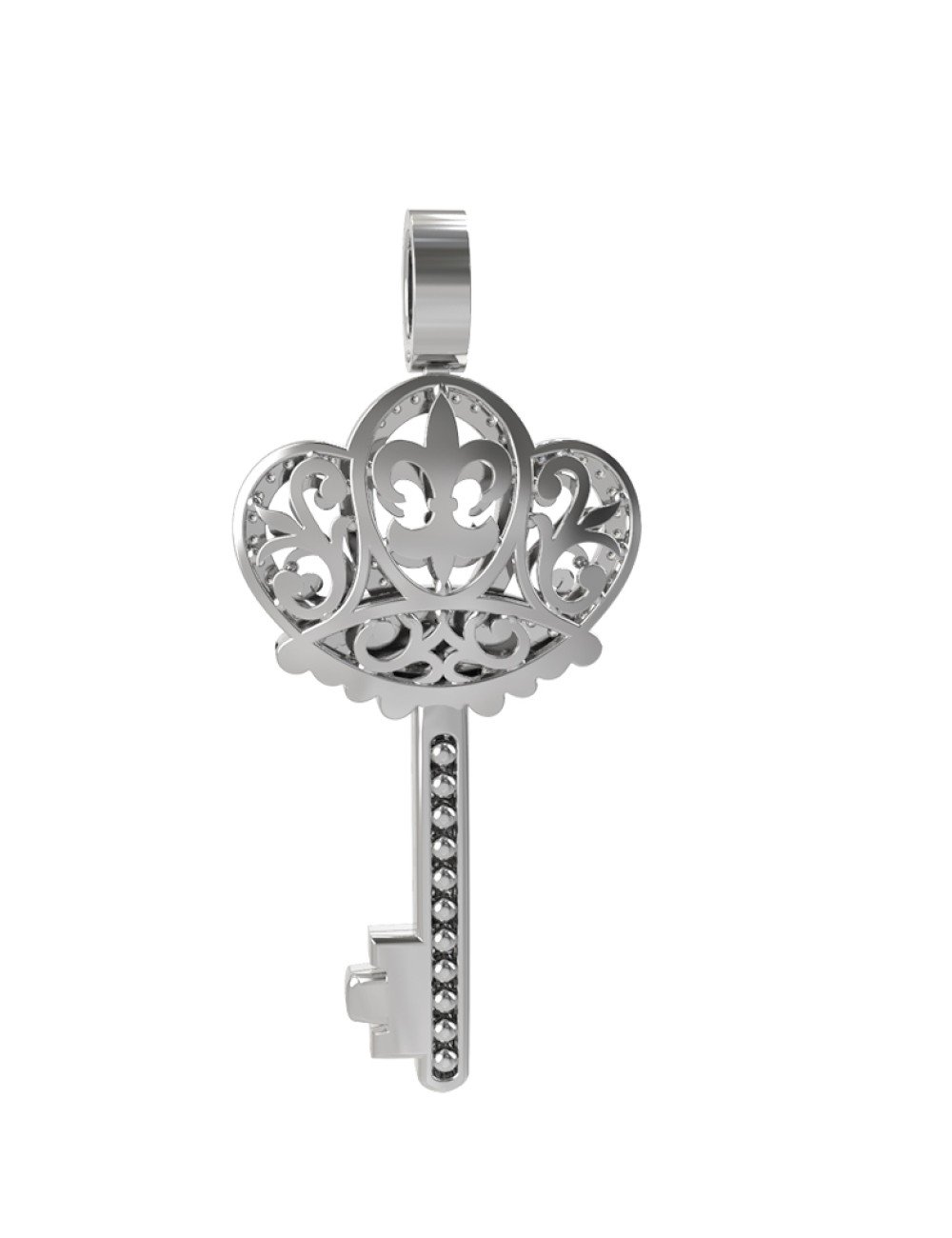 Подвеска из белого золота c бриллиантами