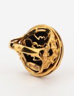 Кольцо из золота c эмалью и ониксом