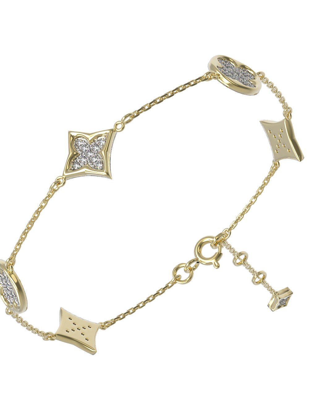 Браслет из лимонного золота c бриллиантами