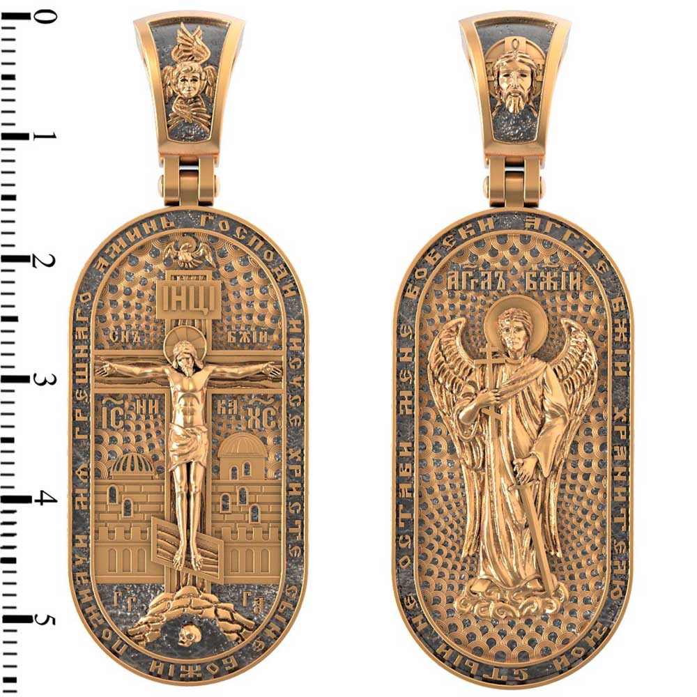 Нательная икона из красного золота 585 пробы
