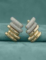 Серьги из лимонного золота c бриллиантами