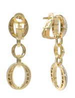 Серьги из лимонного золота c бриллиантами