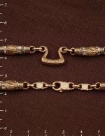 Цепь из золота c эмалью и бивнем мамонта